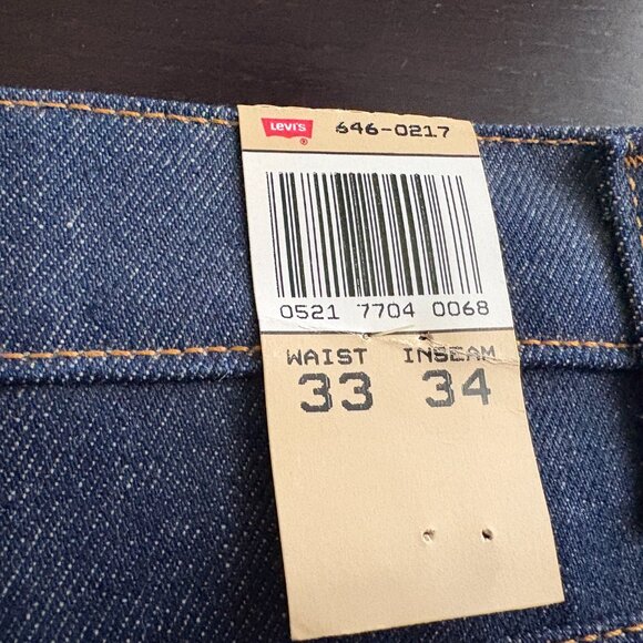 NEW  Vintage Mens Levis 583 Regular Fit Blue Denim Jeans  33 X 34  USA Made - Picture 4 of 15